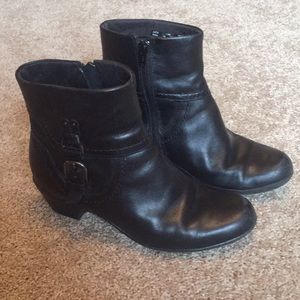 Clarks Black Leather Booties